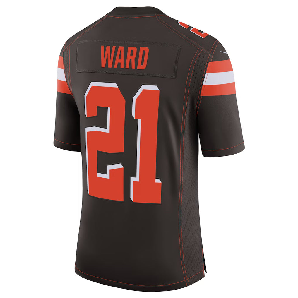 Kieara C.Browns #21 Denzel Ward Player Brown Vapor Limited Football Jerseys