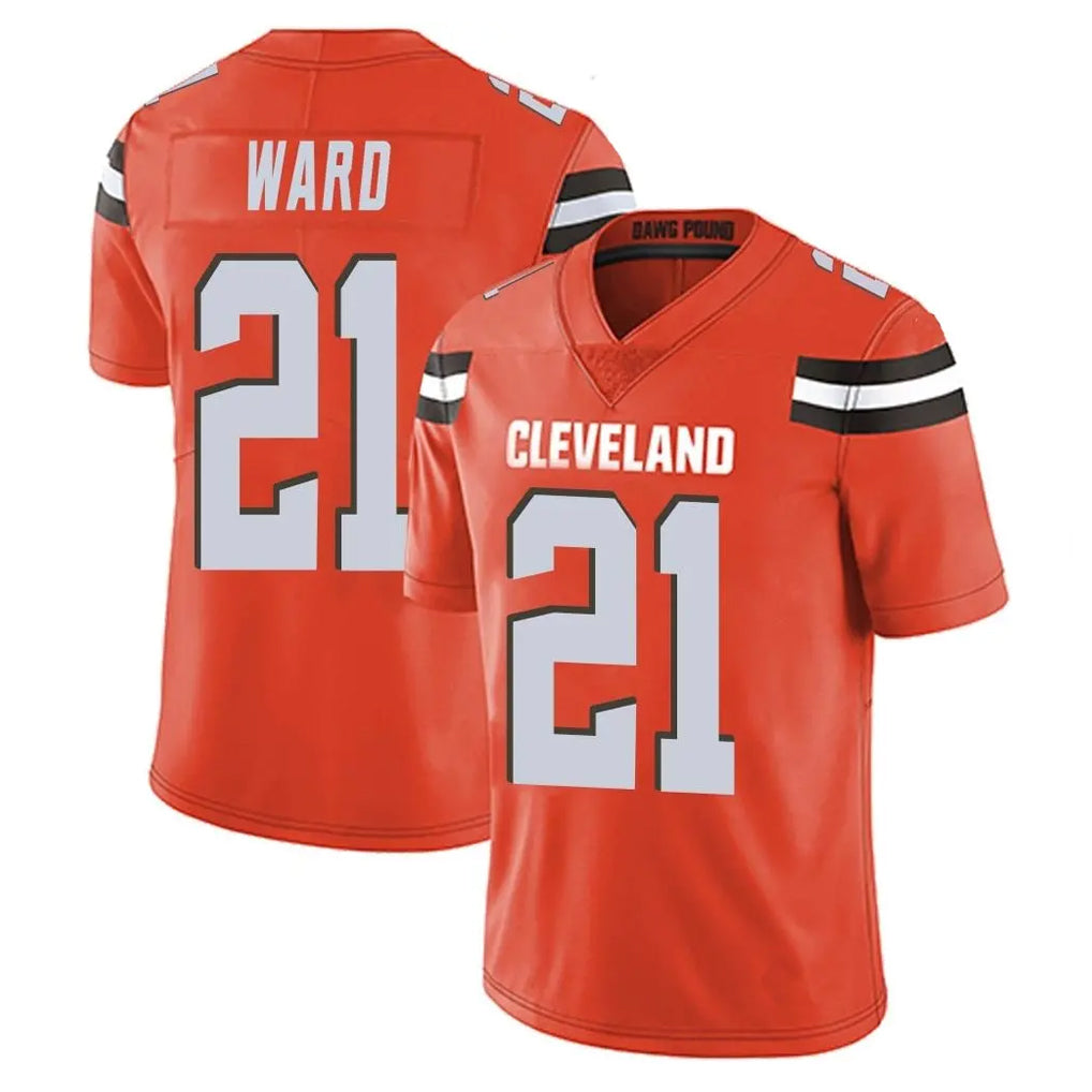 Kieara C.Browns #21 Denzel Ward Player Orange Alternate Vapor Untouchable Limited Home Game Stitched Jerseys