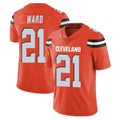 Kieara C.Browns #21 Denzel Ward Player Orange Alternate Vapor Untouchable Limited Home Game Stitched Jerseys