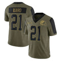 Kieara C.Browns #21 Denzel Ward Player Salute To Service Limited Olive Football Jerseys
