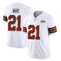 Kieara C.Browns #21 Denzel Ward Player White Limited  Vapor 1946 Collection Alternate Game Stitched Jerseys