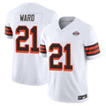 Kieara C.Browns #21 Denzel Ward Player White Limited Vapor F.U.S.E. Alternate Game Stitched Jerseys