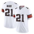 Kieara C.Browns #21 Denzel Ward Player White Vapor F.U.S.E. Limited Home Game Stitched Jerseys
