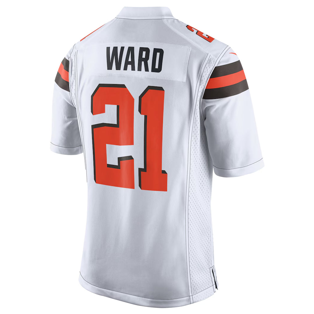 Kieara C.Browns #21 Denzel Ward Player White Vapor Limited Football Jerseys