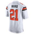 Kieara C.Browns #21 Denzel Ward Player White Vapor Limited Football Jerseys