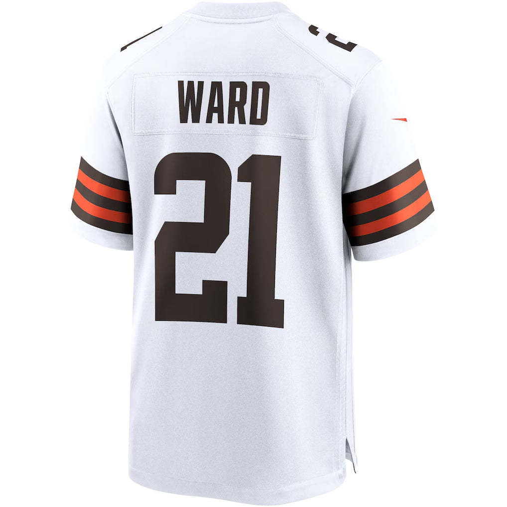 Kieara C.Browns #21 Denzel Ward White Game Stitched Jerseys