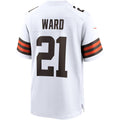 Kieara C.Browns #21 Denzel Ward White Game Stitched Jerseys