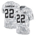 Kieara C.Browns #22 Dylan Sampson Player Arctic Camo Salute to Service Limited Home Game Stitched Jerseys