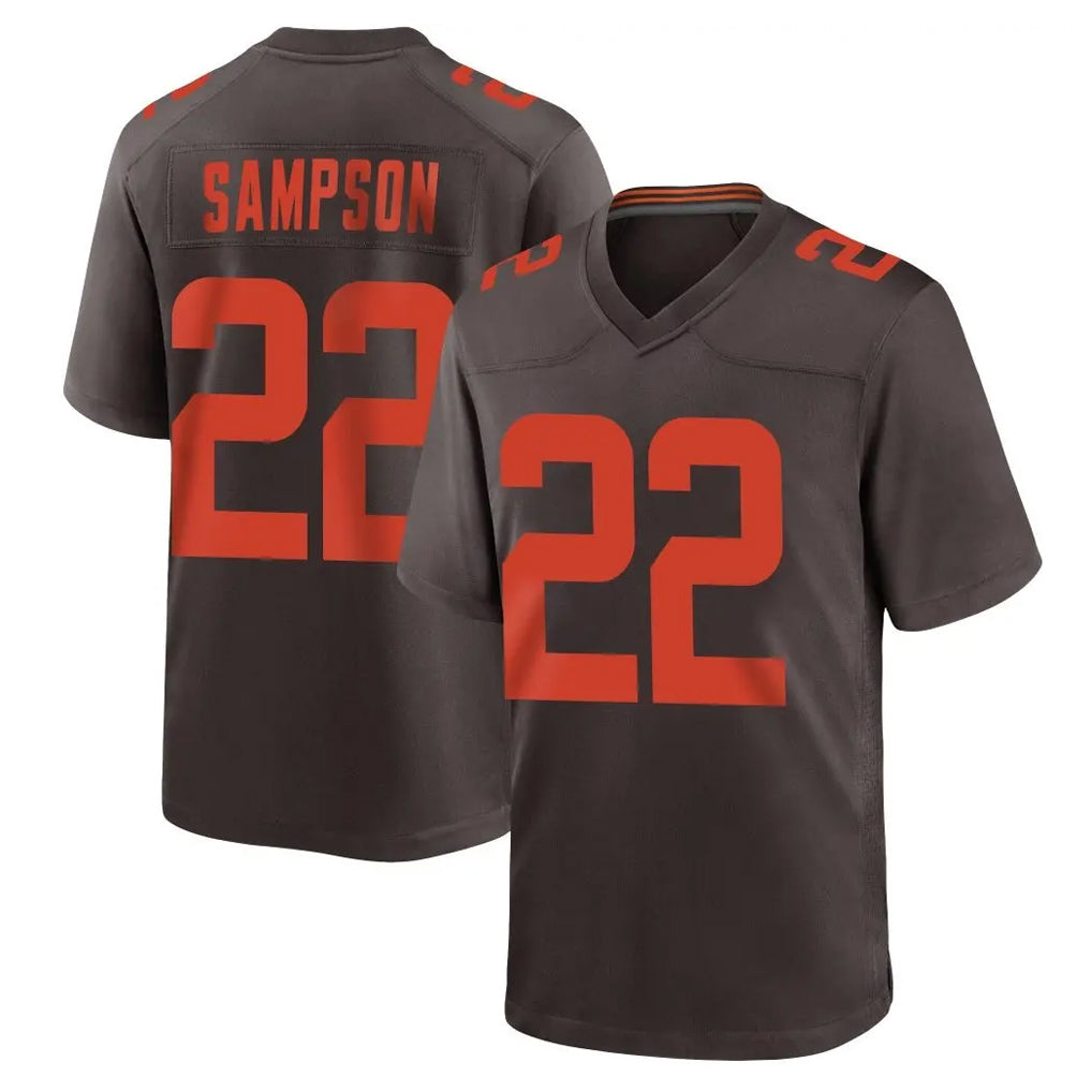 Kieara C.Browns #22 Dylan Sampson Player Brown Alternate Home Game Stitched Jerseys