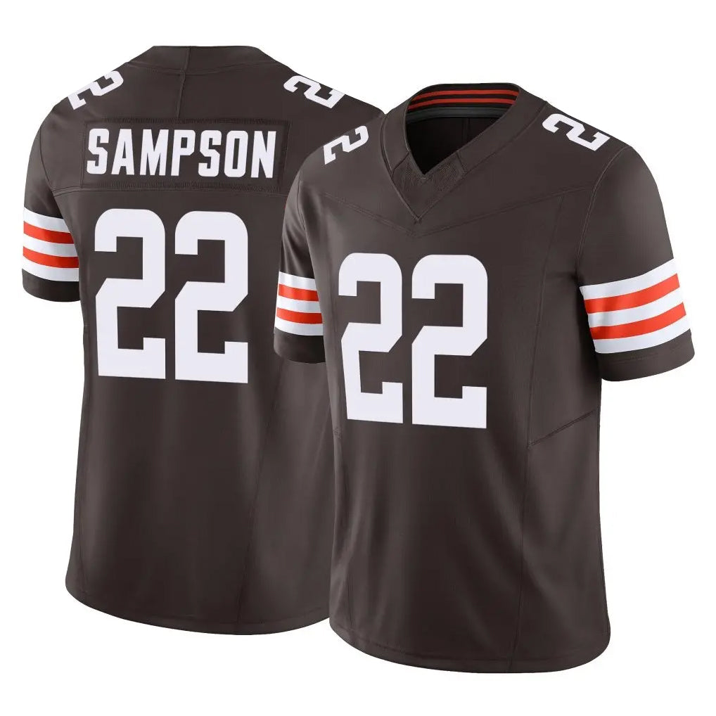 Kieara C.Browns #22 Dylan Sampson Player Brown Vapor F.U.S.E. Limited Home Game Stitched Jerseys