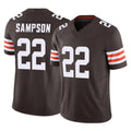 Kieara C.Browns #22 Dylan Sampson Player Brown Vapor F.U.S.E. Limited Home Game Stitched Jerseys