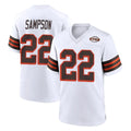 Kieara C.Browns #22 Dylan Sampson Player White Alternate Home Game Stitched Jerseys