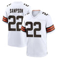 Kieara C.Browns #22 Dylan Sampson Player White Home Game Stitched Jerseys