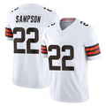Kieara C.Browns #22 Dylan Sampson Player White Vapor F.U.S.E. Limited Home Game Stitched Jerseys