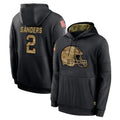 Kieara C.Browns #2 Shedeur Sanders Player Black Salute to Service Pullover Hoodies Limited Stitched Jerseys