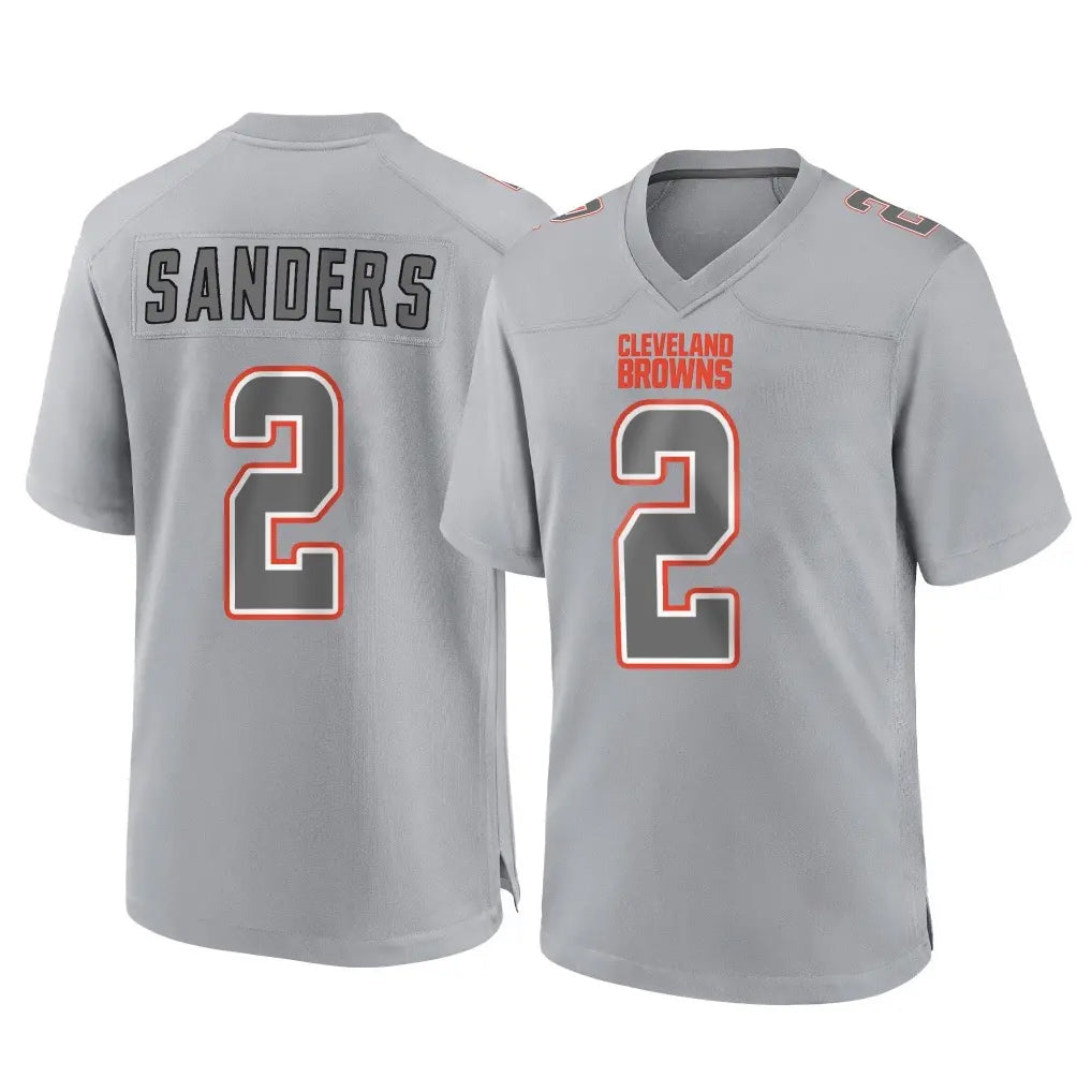 Kieara C.Browns #2 Shedeur Sanders Player Gray Atmosphere Fashion Game Stitched Jerseys