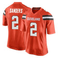 Kieara C.Browns #2 Shedeur Sanders Player Orange Home Game Stitched Jerseys