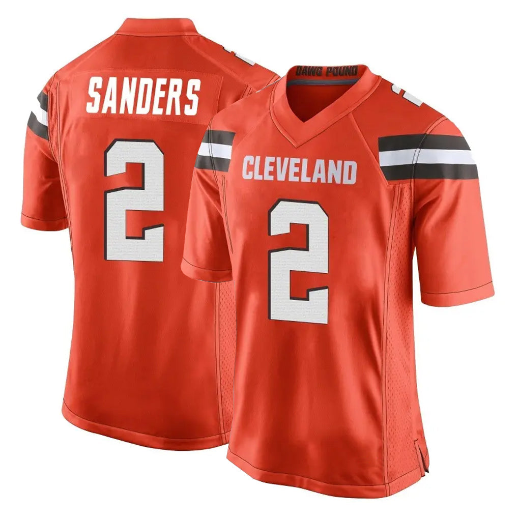 Kieara C.Browns #2 Shedeur Sanders Player Orange Home Game Stitched Jerseys