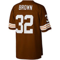 Kieara C.Browns #32 Jim Brown Mitchell & Ness Brown Big & Tall Retired Player Replica Stitched Jerseys