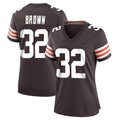Kieara C.Browns #32 Jim Brown Player Brown Home Game Stitched Jerseys