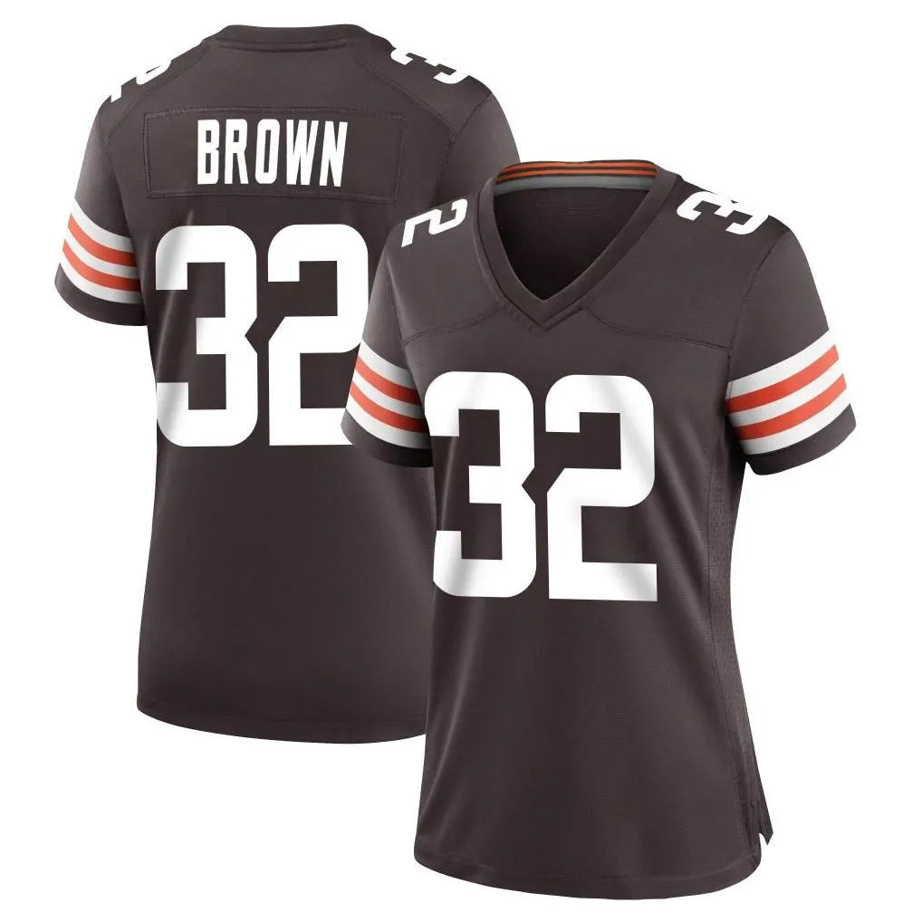 Kieara C.Browns #32 Jim Brown Player Brown Home Game Stitched Jerseys