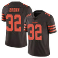 Kieara C.Browns #32 Jim Brown Player Browns Color Rush Limited Home Game Stitched Jerseys