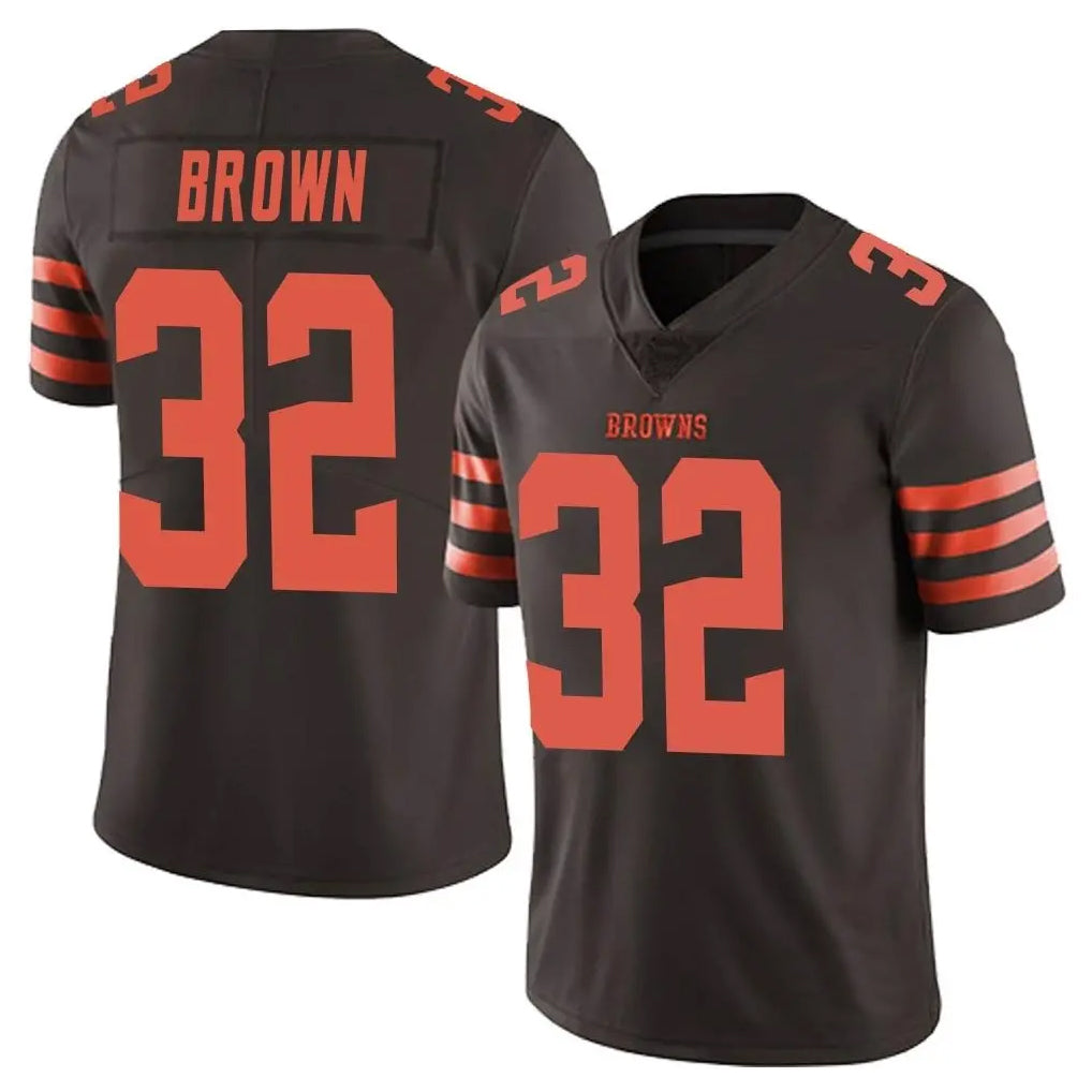Kieara C.Browns #32 Jim Brown Player Browns Color Rush Limited Home Game Stitched Jerseys