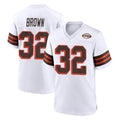 Kieara C.Browns #32 Jim Brown Player White Alternate Home Game Stitched Jerseys