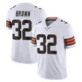 Kieara C.Browns #32 Jim Brown Player White Vapor Untouchable Limited Home Game Stitched Jerseys