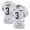 Kieara C.Browns #3 Jerry Jeudy Player Arctic Camo Salute to Service Limited Home Game Stitched Jerseys