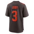 KiearaC.Browns #3 Jerry Jeudy Player Brown Game Stitched Jerseys