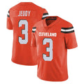 Kieara C.Browns #3 Jerry Jeudy Player Orange Alternate Vapor Untouchable Limited Home Game Stitched Jerseys