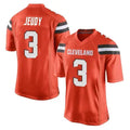 KiearaC.Browns #3 Jerry Jeudy Player Orange Game Stitched Jerseys