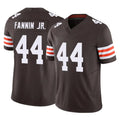 Kieara C.Browns #44 Harold Fannin Jr. Player Brown Vapor F.U.S.E. Limited Home Game Stitched Jerseys