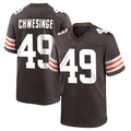 Kieara C.Browns #49 Carson Schwesinger Player Brown Home Game Stitched Jerseys