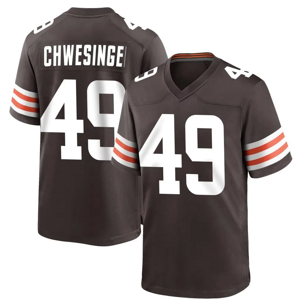 Kieara C.Browns #49 Carson Schwesinger Player Brown Home Game Stitched Jerseys