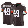 Kieara C.Browns #49 Carson Schwesinger Player Brown Vapor F.U.S.E. Limited Home Game Stitched Jerseys