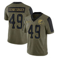 Kieara C.Browns #49 Carson Schwesinger Player Olive Salute to Service Limited Home Game Stitched Jerseys