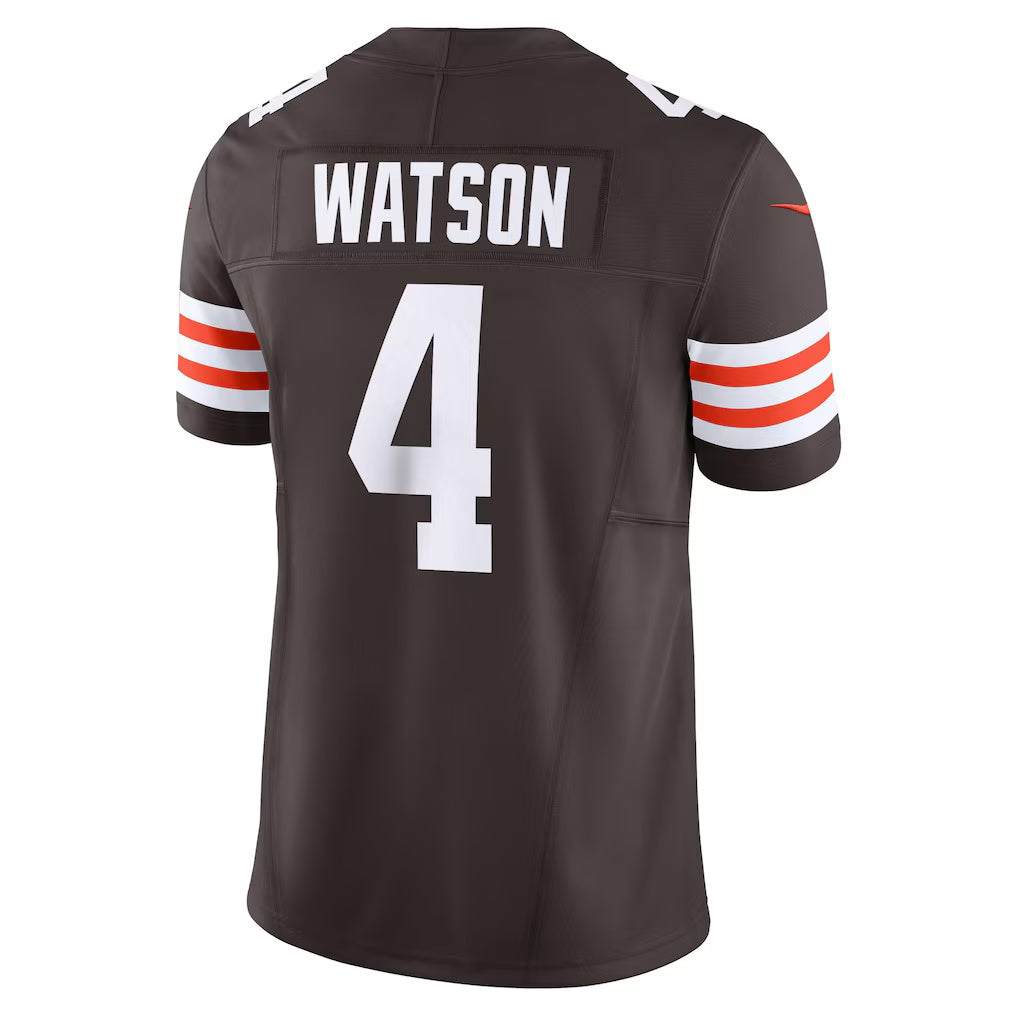 Kieara C.Browns #4 Deshaun Watson Brown Vapor F.U.S.E. Limited Stitched Jerseys