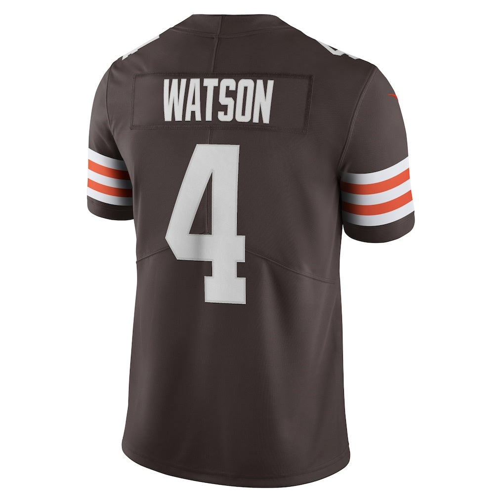 Kieara C.Browns #4 Deshaun Watson Brown Vapor Limited Stitched Jerseys