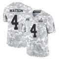 Kieara C.Browns #4 Deshaun Watson Player Arctic Camo Salute to Service Limited Home Game Stitched Jerseys