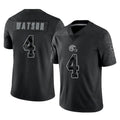 Kieara C.Browns #4 Deshaun Watson Player Black Reflective Home Game Stitched Jerseys