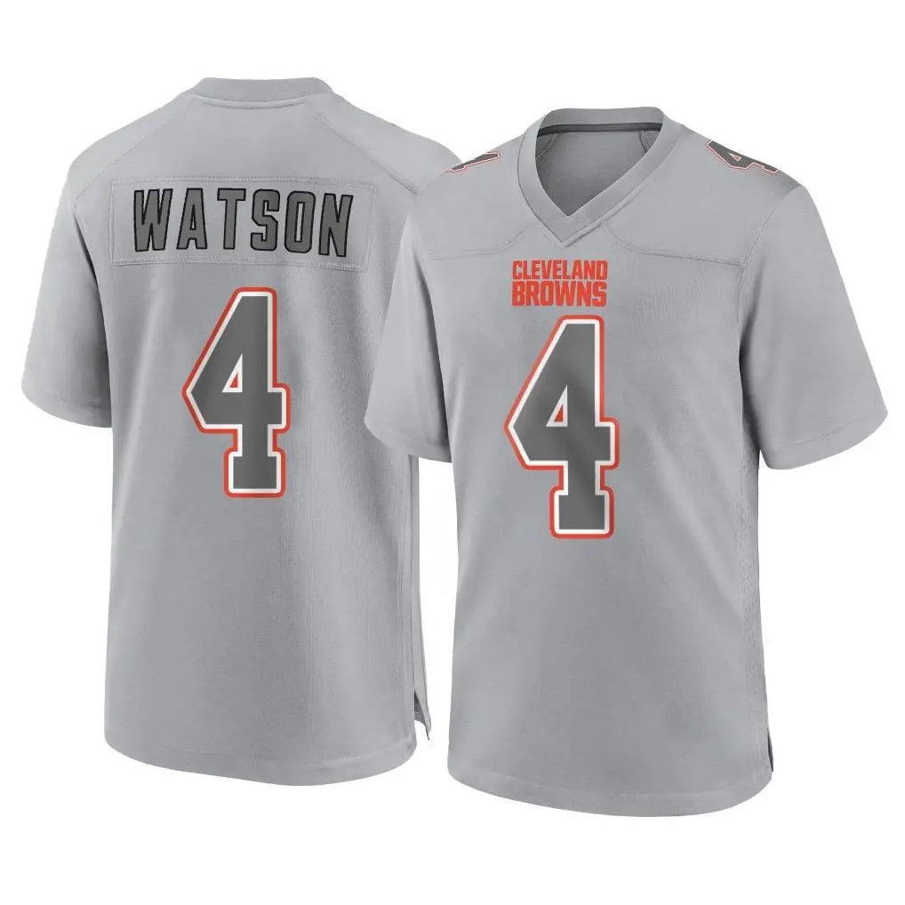 Kieara C.Browns #4 Deshaun Watson Player Gray Atmosphere Fashion Game Stitched Jerseys