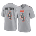 Kieara C.Browns #4 Deshaun Watson Player Gray Atmosphere Fashion Game Stitched Jerseys