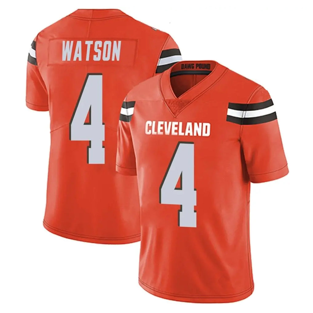 Kieara C.Browns #4 Deshaun Watson Player Orange Alternate Vapor Untouchable Limited Home Game Stitched Jerseys