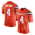 Kieara C.Browns #4 Deshaun Watson Player Orange Home Game Stitched Jerseys
