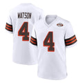 Kieara C.Browns #4 Deshaun Watson Player White Alternate Home Game Stitched Jerseys