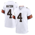 Kieara C.Browns #4 Deshaun Watson Player White Home Game Stitched Jerseys