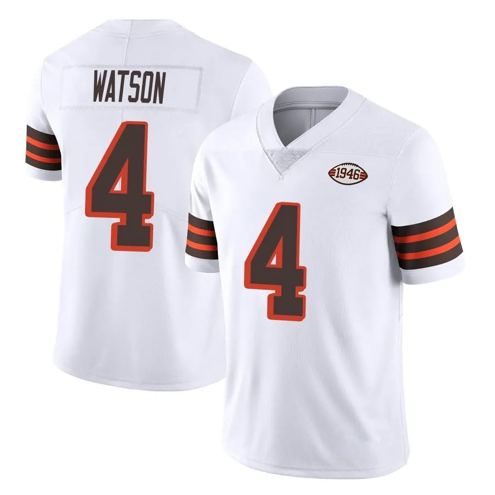 Kieara C.Browns #4 Deshaun Watson Player White Limited  Vapor 1946 Collection Alternate Game Stitched Jerseys