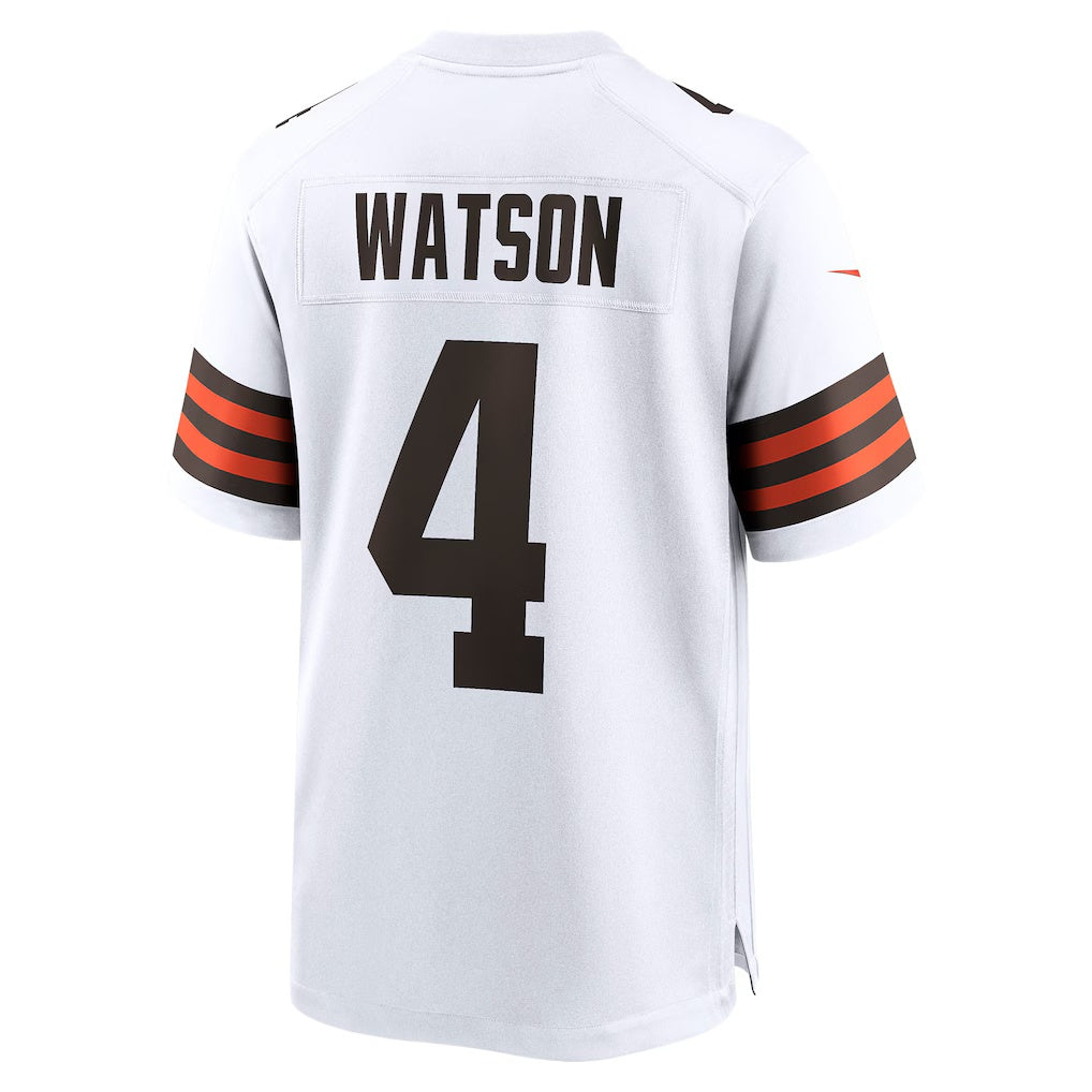 Kieara C.Browns #4 Deshaun Watson White Game Stitched Jerseys